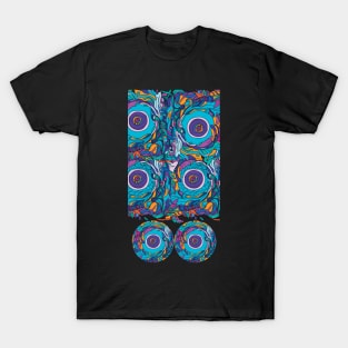 Psychedelic illustration of magic and protective evil eye T-Shirt